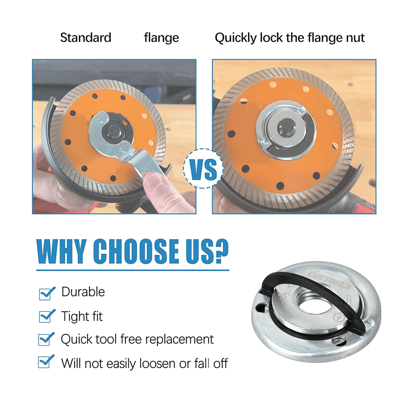Angle Grinding Tool Flange Nut🔧, 1 SET(2 PCS)